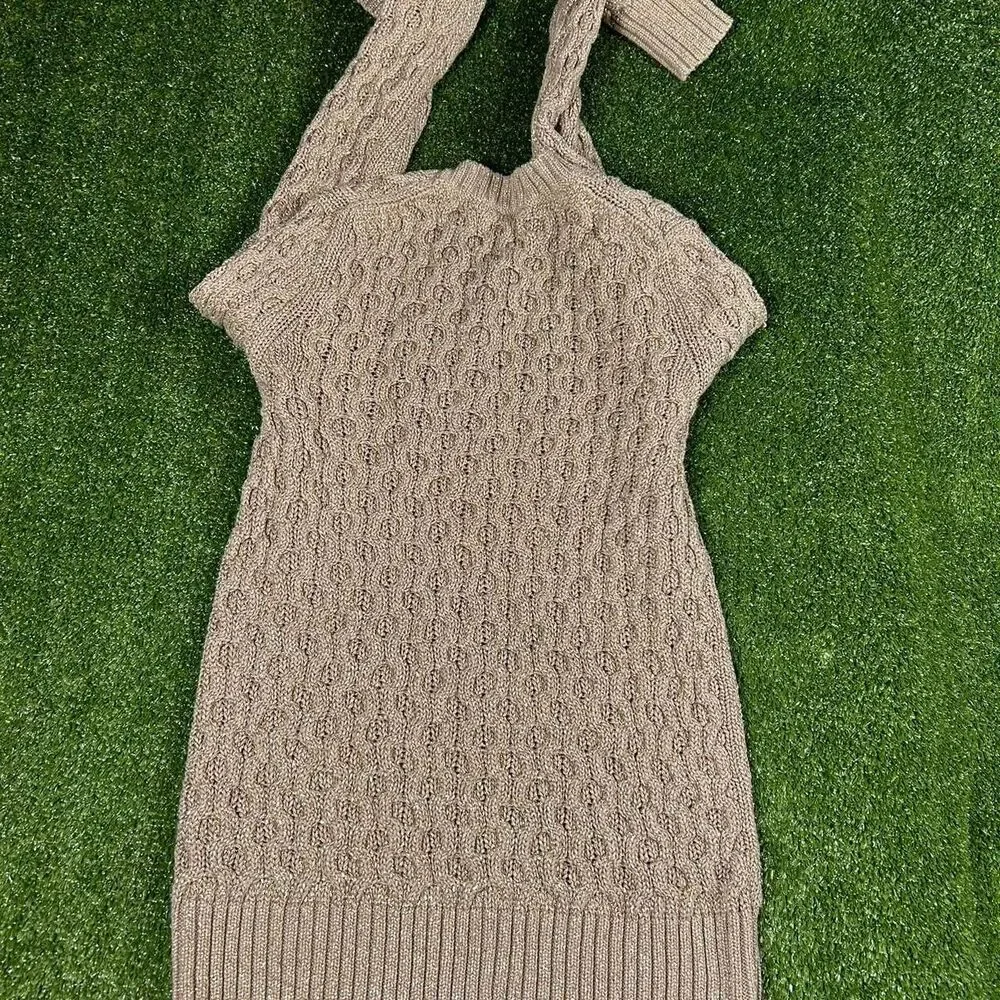 Jcrew Women's Tan and Cream Dress